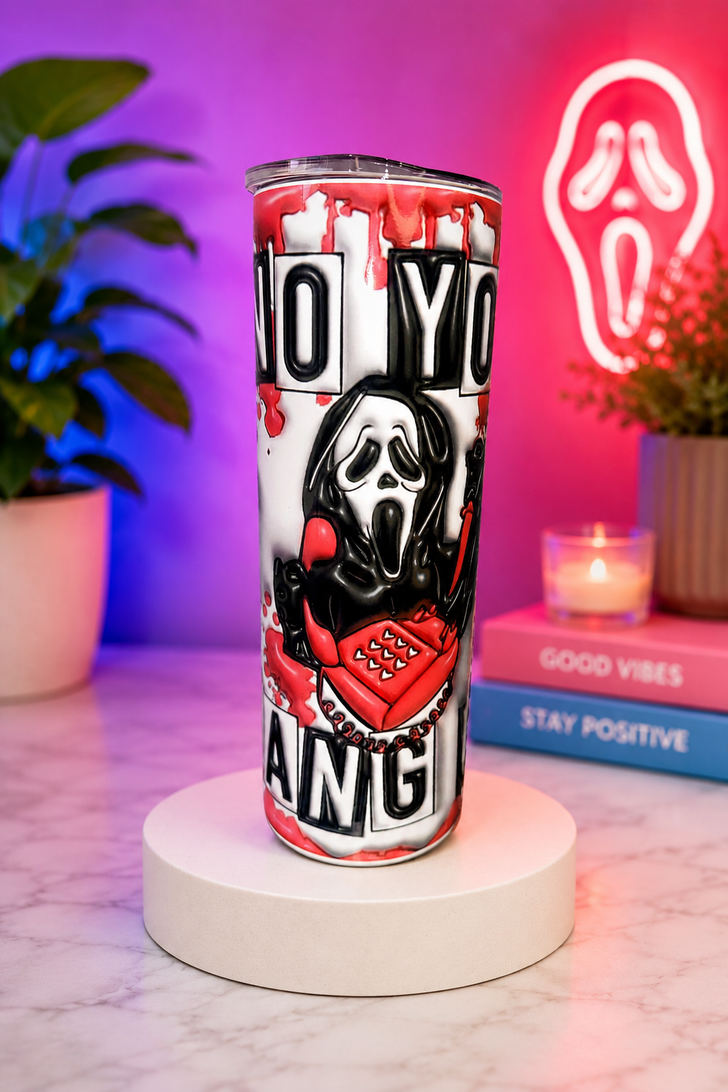 ghost face pink 3D